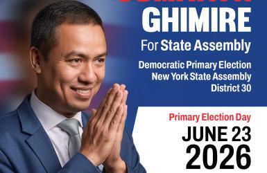 प्राइमरी निर्वाचनमा सघाउन घिमिरेको नेपाली समुदायसँग अनुरोध